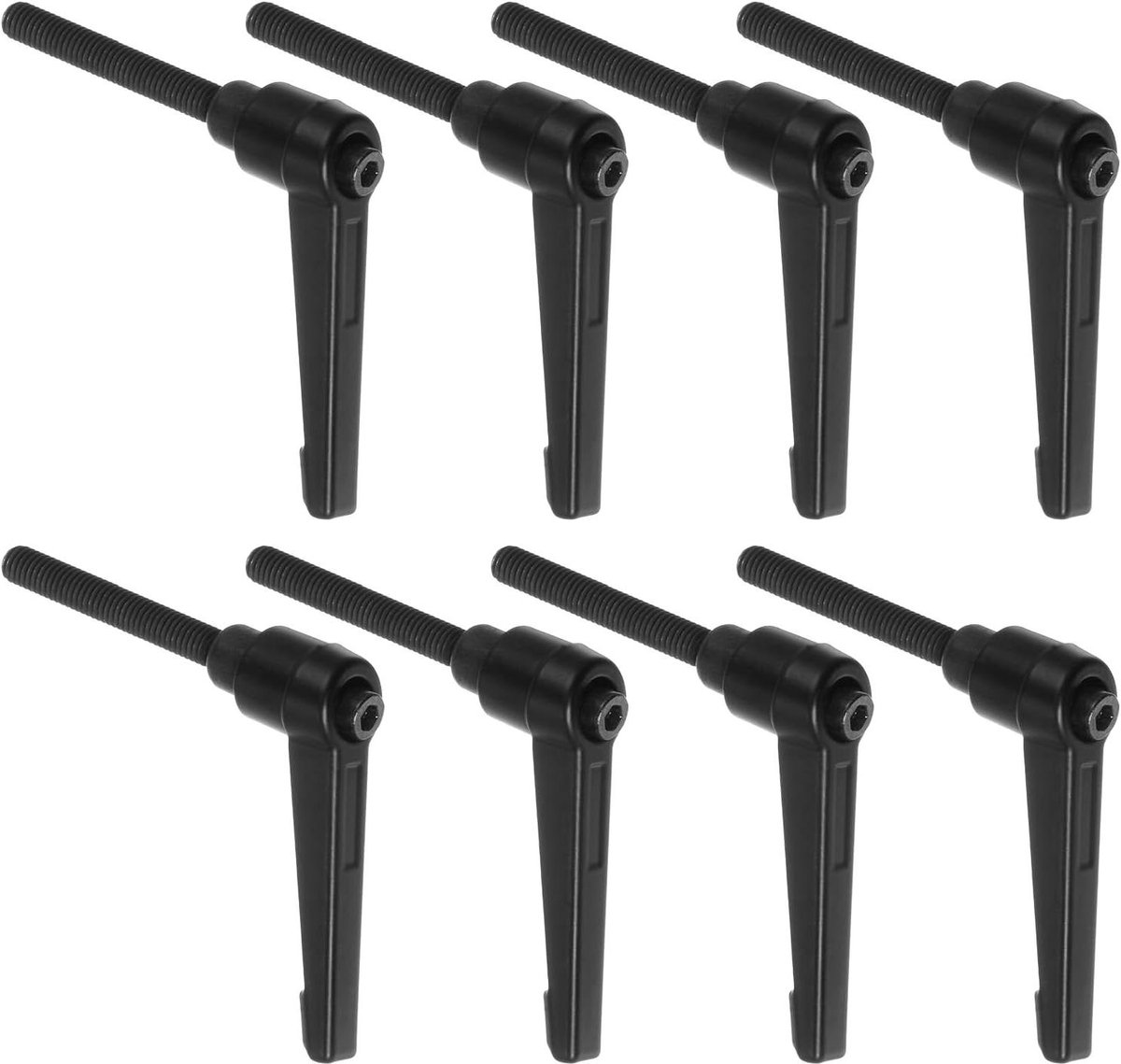 Instelbare Klemhendels - Draaibare Knoppen Vergrendeling - Werkstukken Vastzetten - Snelsluiting Ratel Mechanisme - M6 x 50 mm - Zwart