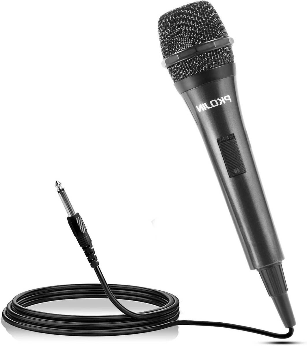 Dynamische Karaoke Microfoon - Zing Microfoon - Feestjes Thuis - Plug and Play - 10 ft kabel - Zwart