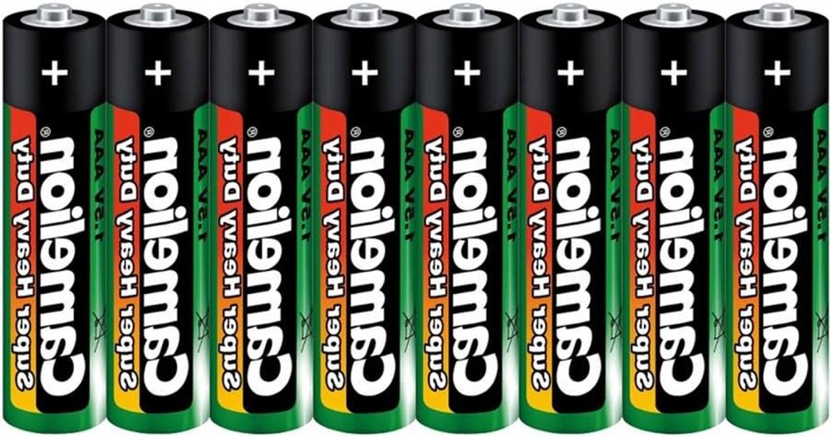 Batterijen Micro AAA - R03 UM4 - Apparaten Voeden - Zink-koolstof Technologie - 8 stuks - Groen