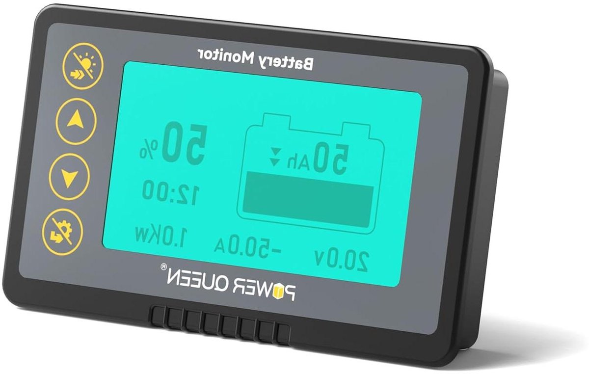 Batterij Monitor - Accu Meter - Batterij Beheer - Programmeerbaar Alarm - 500A - Zwart