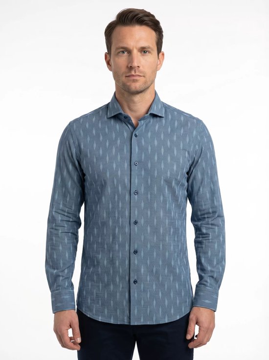 Napoli Uomo - Overhemd Heren - Grijs Print - Italianstyle