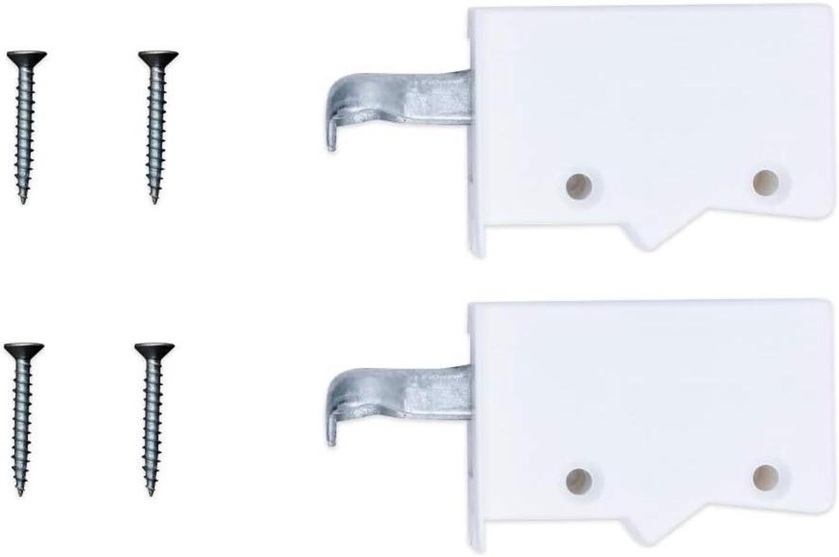 Kasthangers - Kastdragers Hangers - Kasten Ophangen - Geïntegreerde Flens - 2 Stuks - Wit