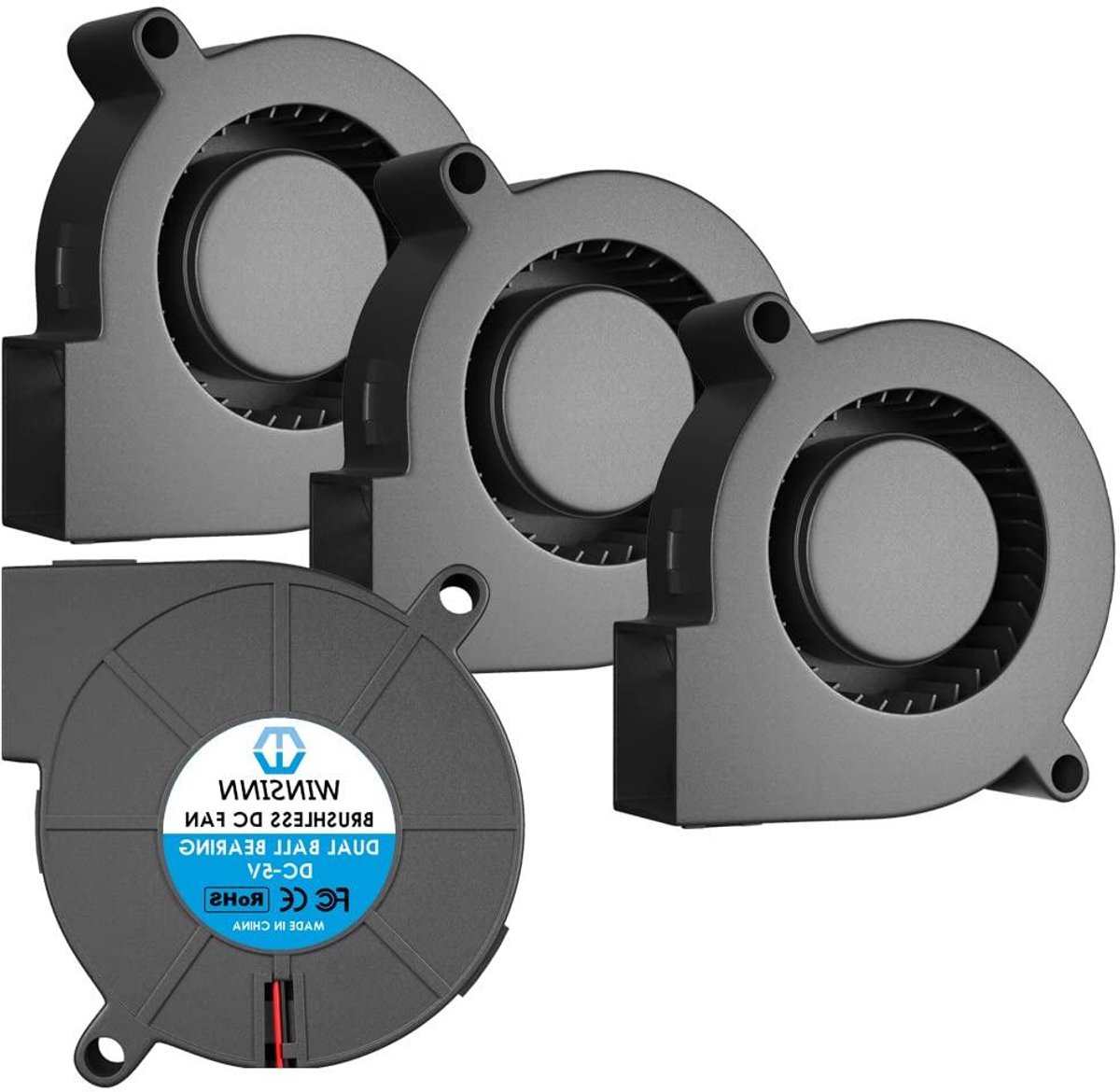 Turbine Ventilator - Koeler Fan - 3D Printer Koeling - Dubbele Kogellagers - 50 x 15 mm - Zwart