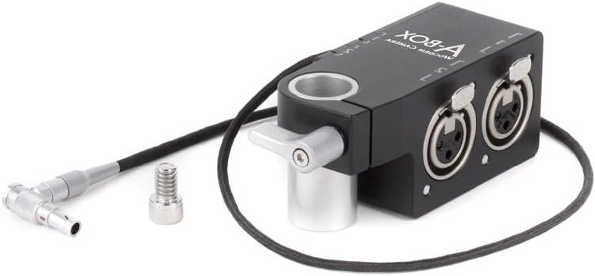 Camera A-box - Adapter Box - Audio Aansluiten - XLR Connectoren - 17 cm - Zwart