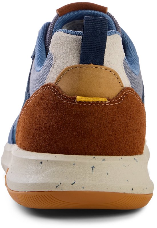 camel active Lichte sneakers van leer en textiel - Maat menswear-43 - Blauw