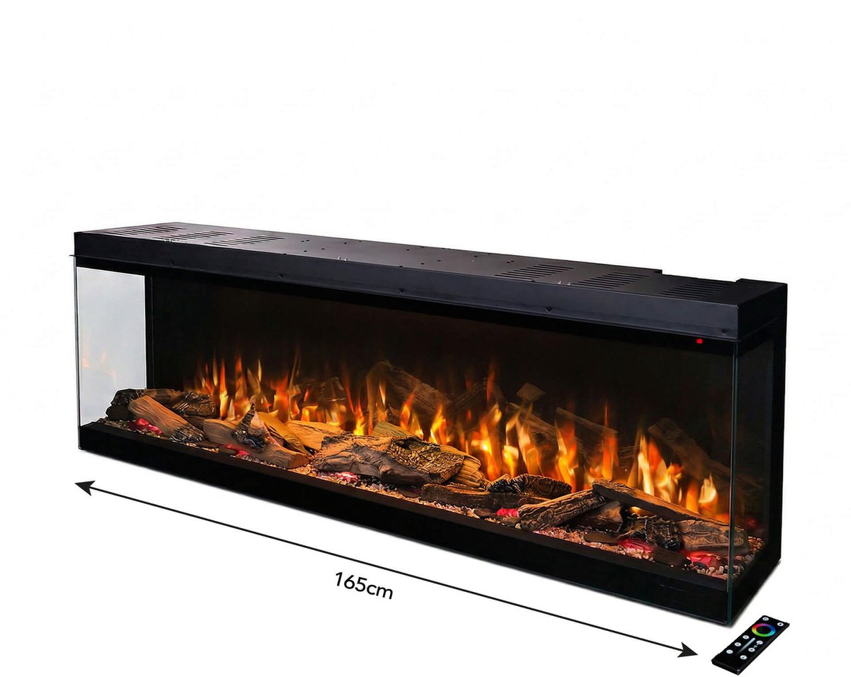 Xaralyn Elektrische inbouwhaard - Fogo Forest 165 - alle kleuren - 1500 Watt verwarming - met afstandsbediening - met app - Cinewall haard - geschikt voor TV 65 inch