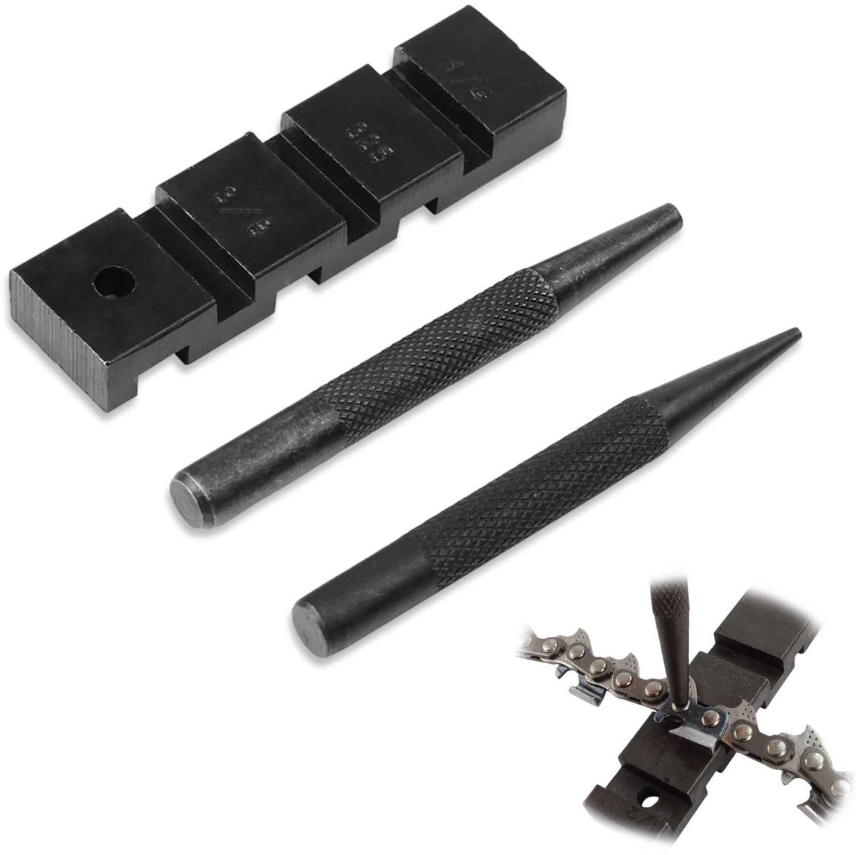 Store_9 - Pocket Chainsaw - Chainsaw Chain Repair Kit - Professioneel - Zwart - Reparatietools - Kettingen tot 6,35 mm - Geschikt voor houtbewerkin...