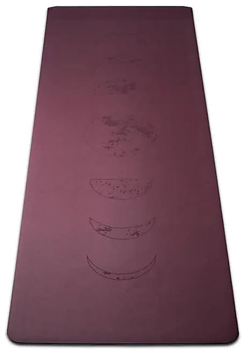 Yogi & Yogini Pu Yogamat Maanstanden Aubergine - ±2500g; ±183x61x0,3cm - ±2500g; ±183x61x0.3cm