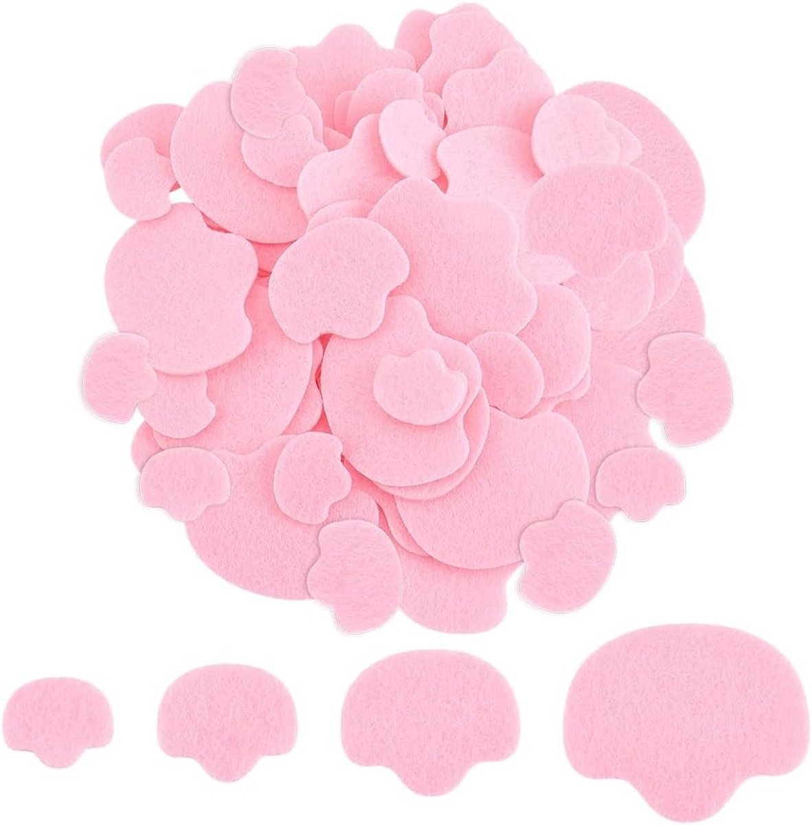 960 stuks roze viltneuzen voor poppen en knuffels - DIY knutselwerkjes en accessoires