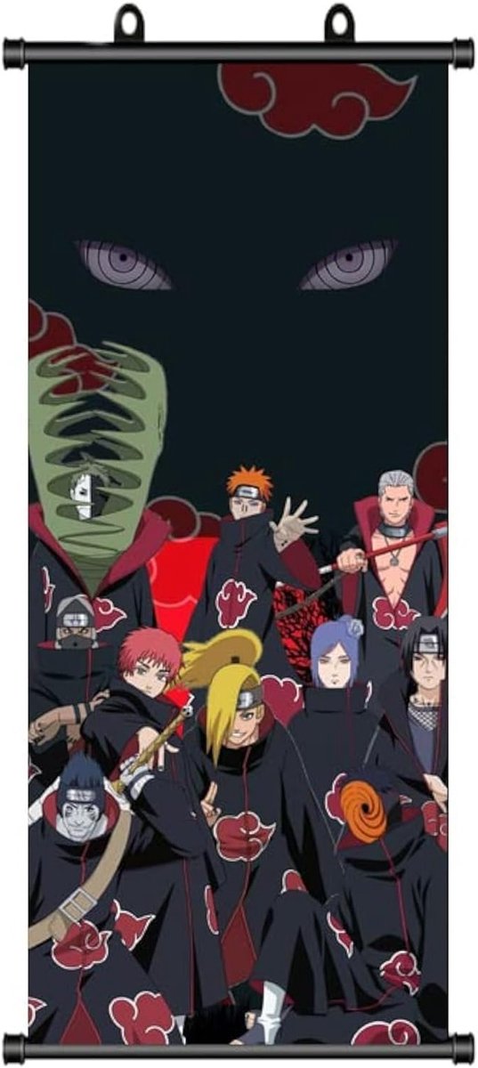 Grote Naruto Scroll Afbeelding Anime Poster voor Akatsuki Wanddecoratie - Manga en Videogame Scroll van 70 x 30 cm