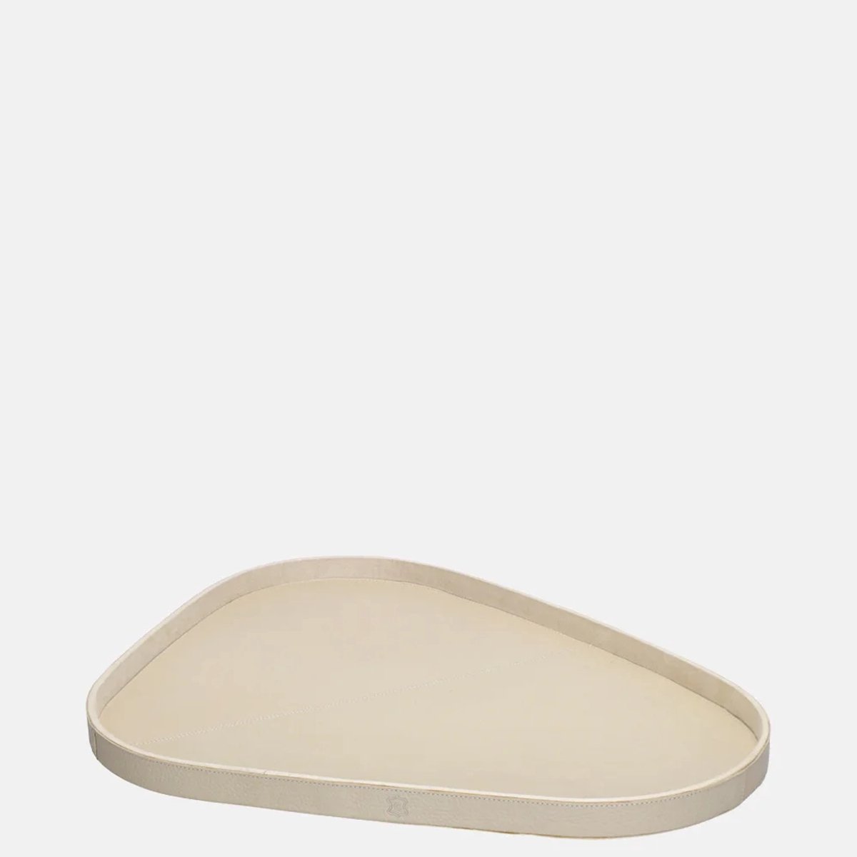 Chamada Lotte leren dienblad organisch effen L beige