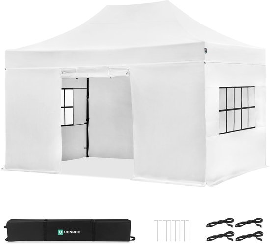 VONROC Easy-Up Partytent – 3x4.5 M