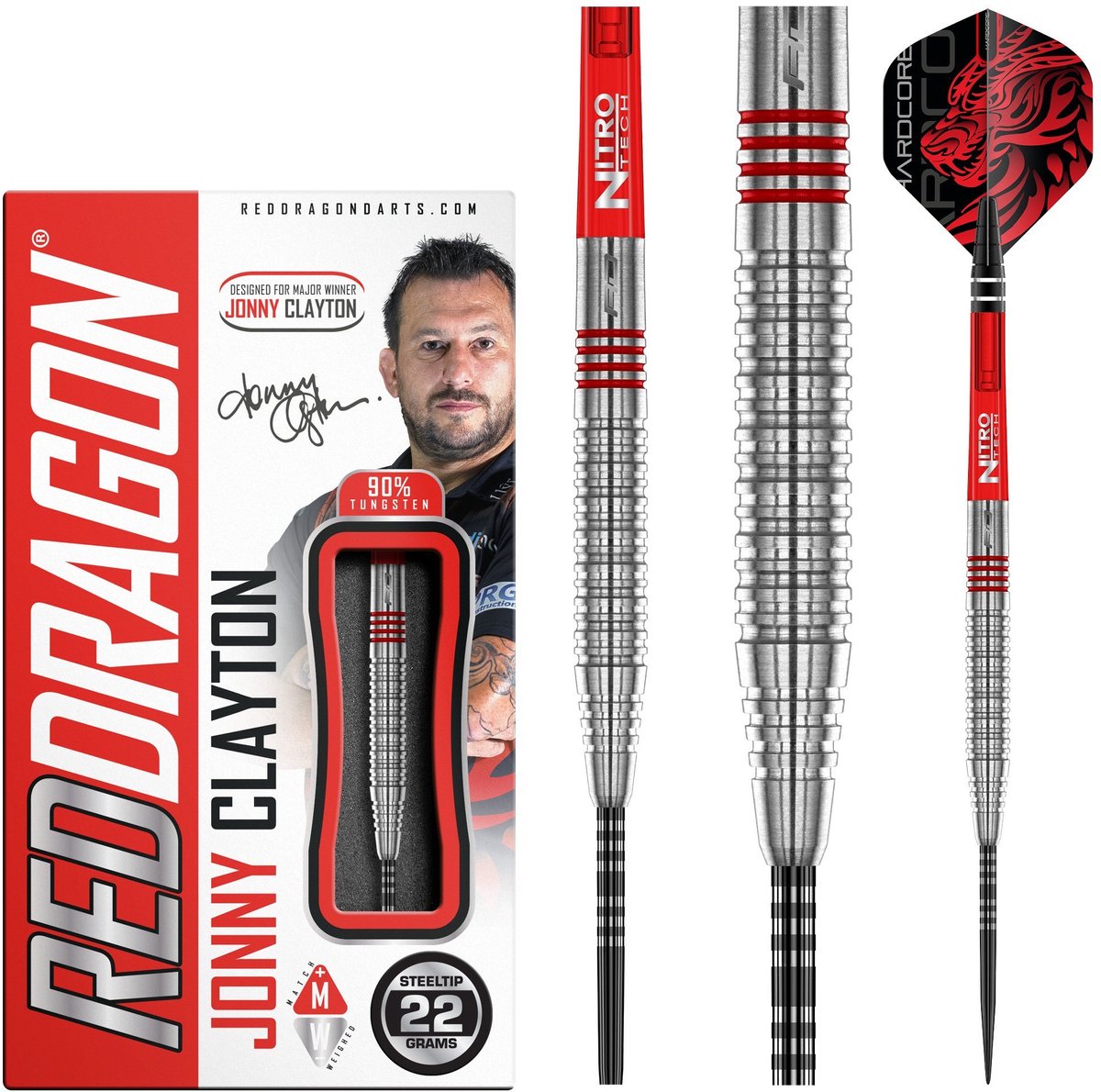 Red Dragon Jonny Clayton 2.0 90% - Dartpijlen