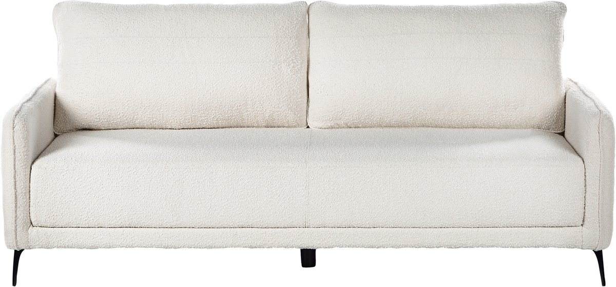 BELIANI HEMING - Slaapbank 3-zits - Gebroken wit - Bouclé