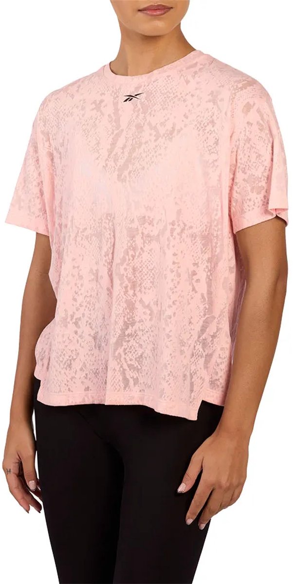 Reebok Lux Fitness Burnout T-shirt Met Korte Mouwen Vrouw Roze