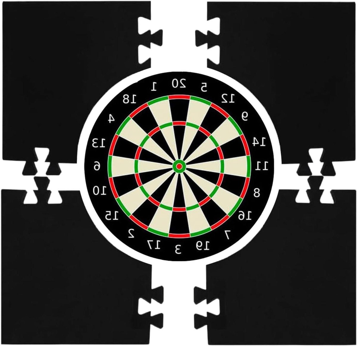 Dartbord Rand - Muur Beschermer - Muren Beschermen - Eenvoudige Montage - 72x72 cm - Zwart