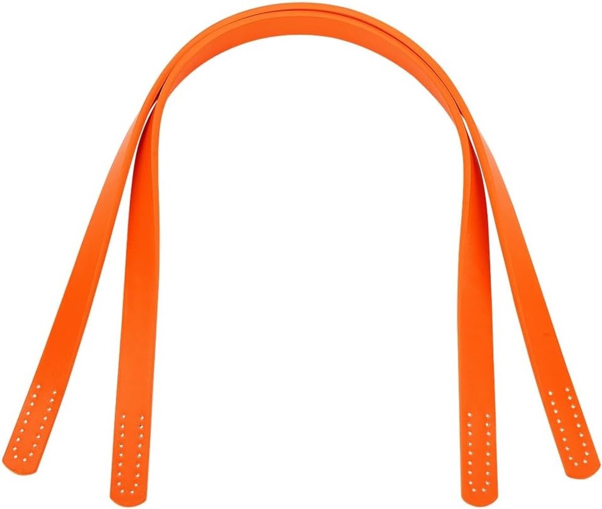 24 Inch Leren Tasbanden, 2 Stuks Genaaid Portemonnee Handvat, 0.7 Inch Brede Korte Handtasriem voor Doe-Het-Zelf Handtassen, Schoudertassen en Tote Bags in Oranje