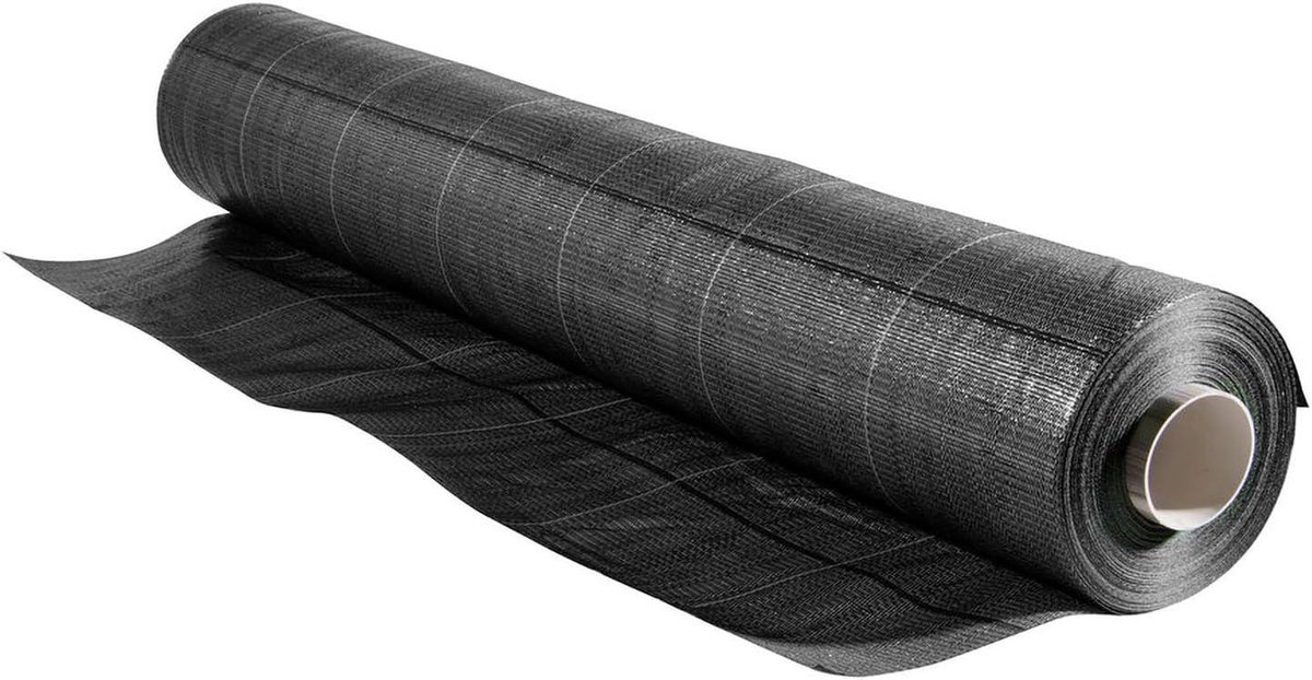 Onkruiddoek - Worteldoek Bodembedekker - Tuinonderhoud - UV-beschermende coating - 100 x 105 m - Zwart