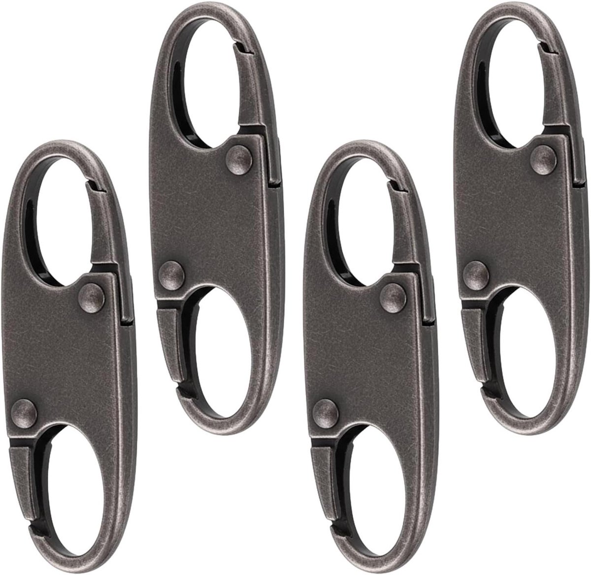 Zipper Clips - Ritsluiting Clips - Bagage Beveiligen - Dubbele Opening - 4 stuks - Klassiek