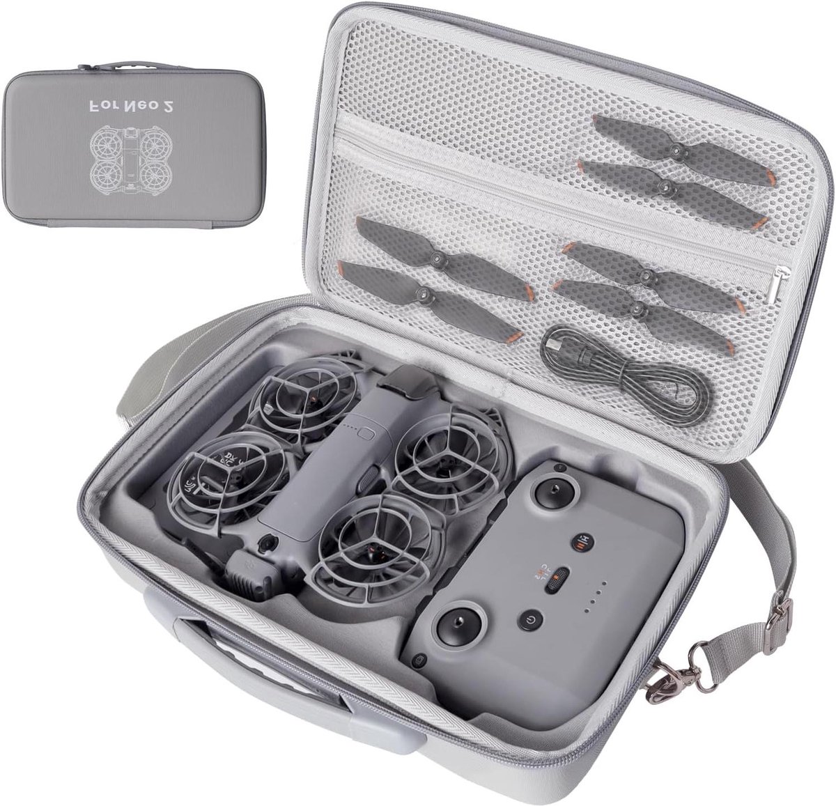 Drone Tas - Opbergtas Droneware - Drone Vervoeren - Specifiek Ontworpen - 33 x 20 x 8 cm - Grijs