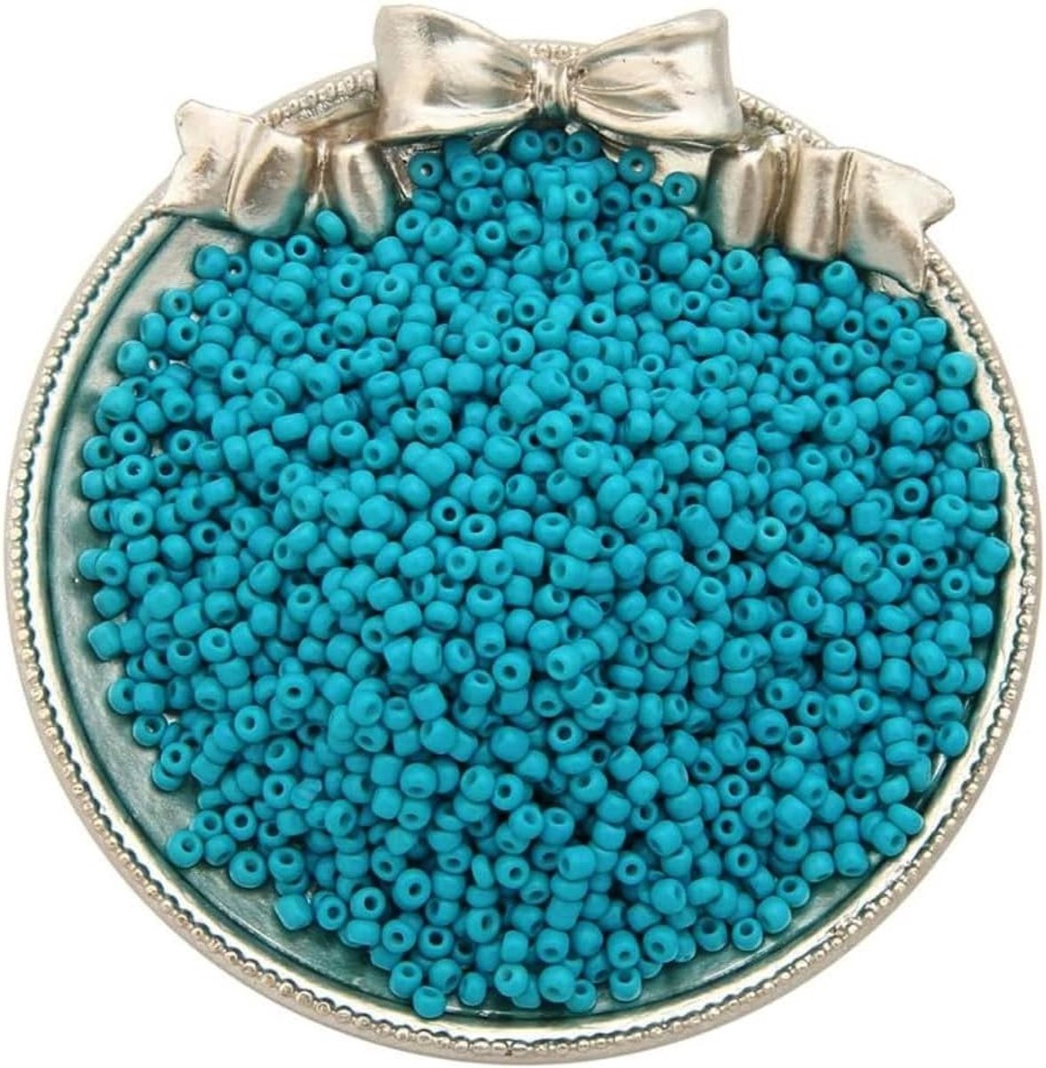 300 Stuks 4mm Ronde Glazen Kralen voor Handgemaakte DIY Armbanden en Kettingen, Kralen voor Sieraden Accessoires, Teal Kleur