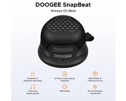 Mosh Stories Bluetooth Speaker - Waterproof – Draagbare Speaker - Met Stereo Geluid - Mini Speaker - Dubbele Verbinding - Zwart