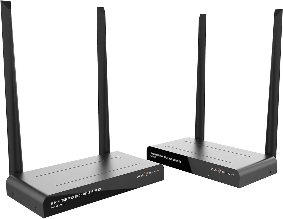 Draadloze HDMI Extender - Video Zender Ontvanger - Streamen naar Monitor - Tot 200m Bereik - 4K 60Hz - Zwart