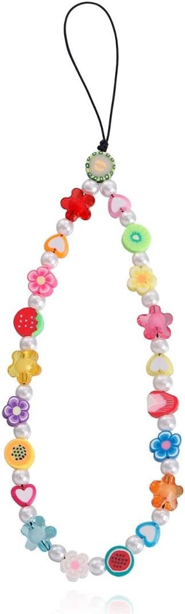 Mobiele Telefoonkoord met Kleurrijke Kralen - Telefoonhangertjes en Accessoires