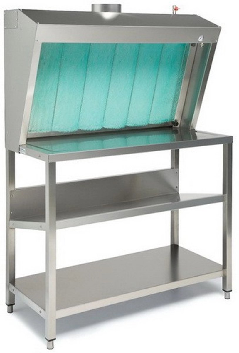 Tafel voor Spuitwand & Afzuigwand - 1.200mm (Zonder deuren)