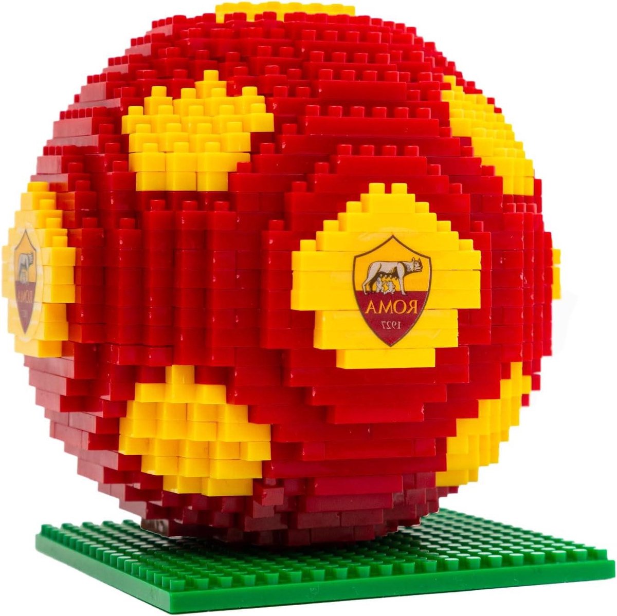 AS Roma Bouwspel - Voetbal Puzzel - Hobby & Decoratie - Pixel Art Design - 10 cm - Rood