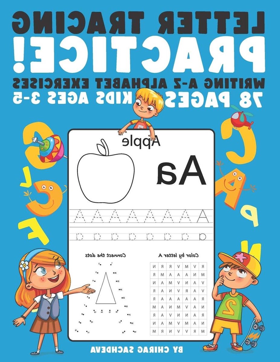 Letter Oefenboek - Schrijfboek Kinderen - Leren Schrijven - Veel Oefenpagina's - 94 Pagina's - Niet gespecificeerd