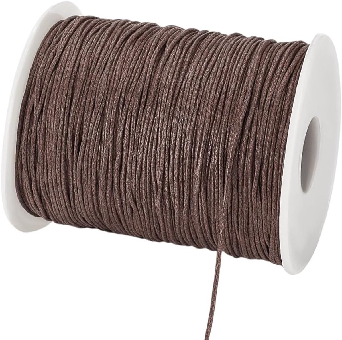 175 Yards 1mm Gewaxed Katoen Draad in Bruin voor Armband, Ketting en Sieraden Maken, Ideaal voor Macramé en Beading
