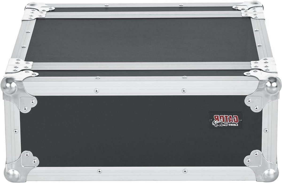 Audio Rack Case - Flight Case - Apparatuur Transport - Ondiepe Diepte - 4U - Zwart