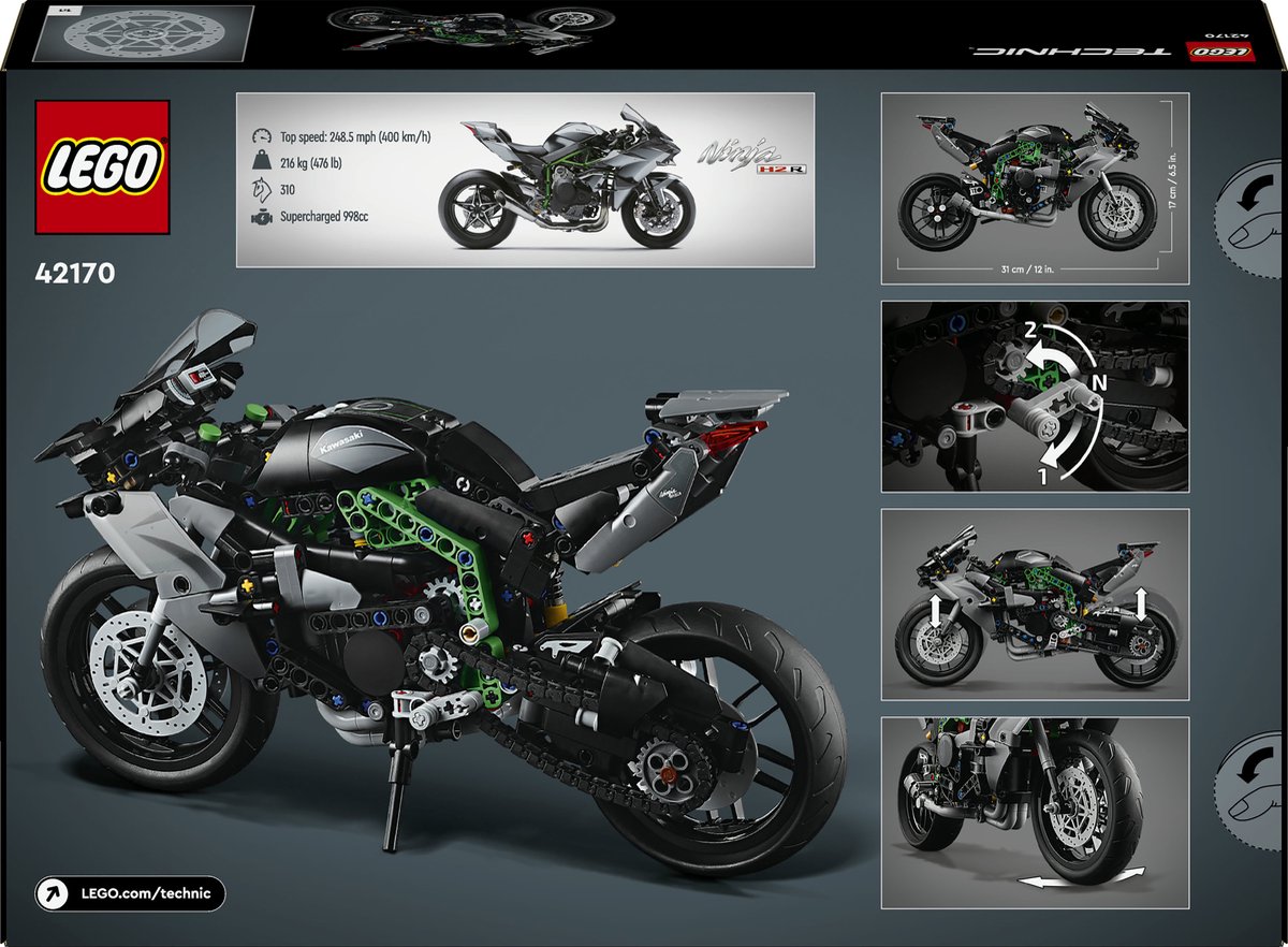 LEGO Technic Kawasaki Ninja H2R motor - 42170 — afbeelding 17