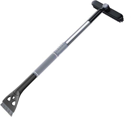 Sneeuwborstel Auto - Ijskrabber Telescopisch - Winterse Reiniging - Afneembare Handgreep - 65-80 cm - Zwart