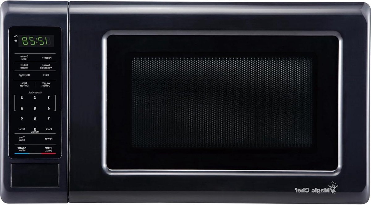Compacte Magnetron - Kleine Keukenoven - Snel Opwarmen - 6 Voorgeprogrammeerde Instellingen - 700 Watt - Zwart