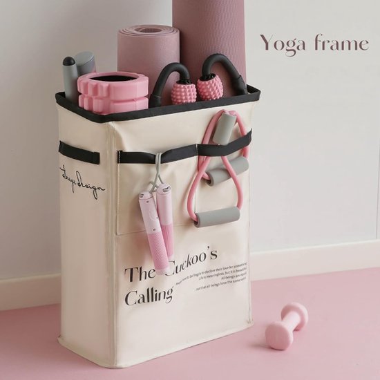 Yogamat mand - opbergrekken organizer, mat houder schuim, roller halters weerstand | Bands Home Gym Fitness Apparatuur Workout Oefeningen Naadloos E-kamer Yoga Accessoires Training Gear van Yogamat — afbeelding 3