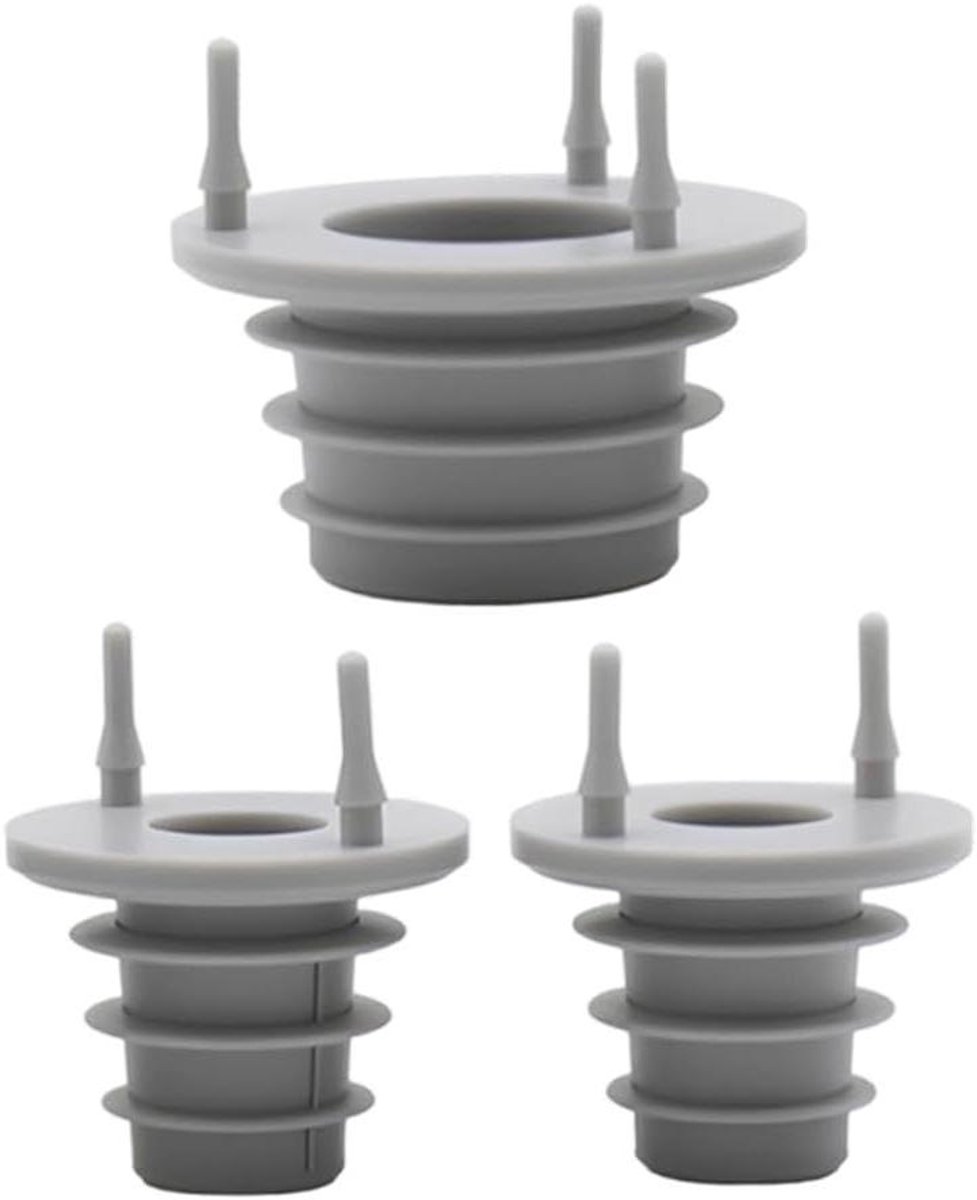 Reserveonderdelen Slangenset - Afsluitring Onderdelen - Stofzuigeronderhoud - Premium Rubber Materiaal - 3 Stuks - Zwart