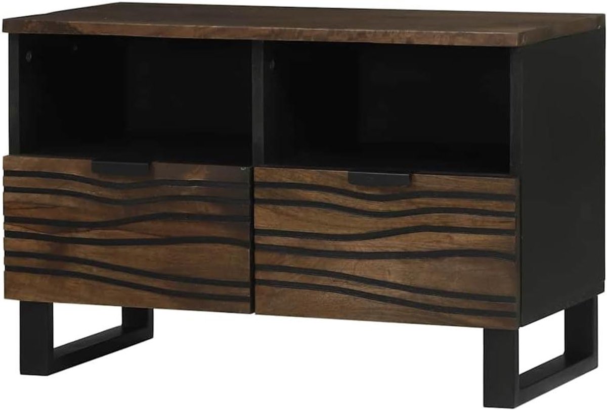 TV-meubel - Televisiekast Hout - Woonkamer Organisatie - Ruimtebesparend Ontwerp - 70 cm Breed - Walnoot
