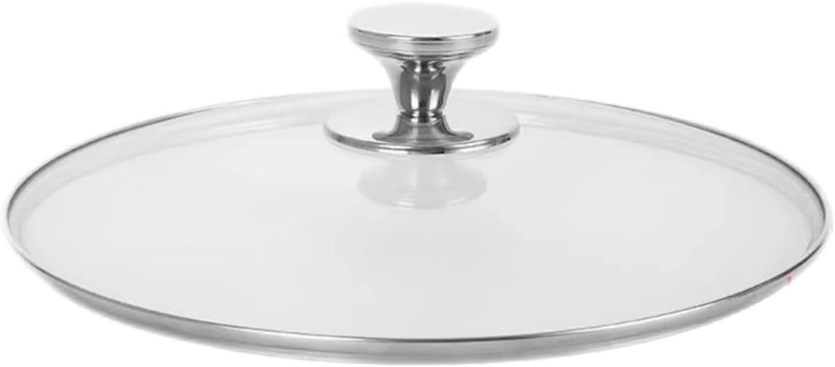 Pannendeksel Glas - Kookdeksel Braadpan - Gelijkmatig Koken - Met Stoomventilatie - 32 cm - Zilver
