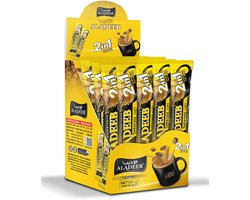 Aladeeb Premium - 2 in 1 Original Instant Coffee Without Sugar Voordeelverpakking - 24 x 10 gr