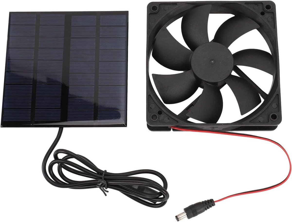 Afzuigventilator op Zonne-energie - Zonlicht Ventilator - Ventilatie Buitenruimte - Effici