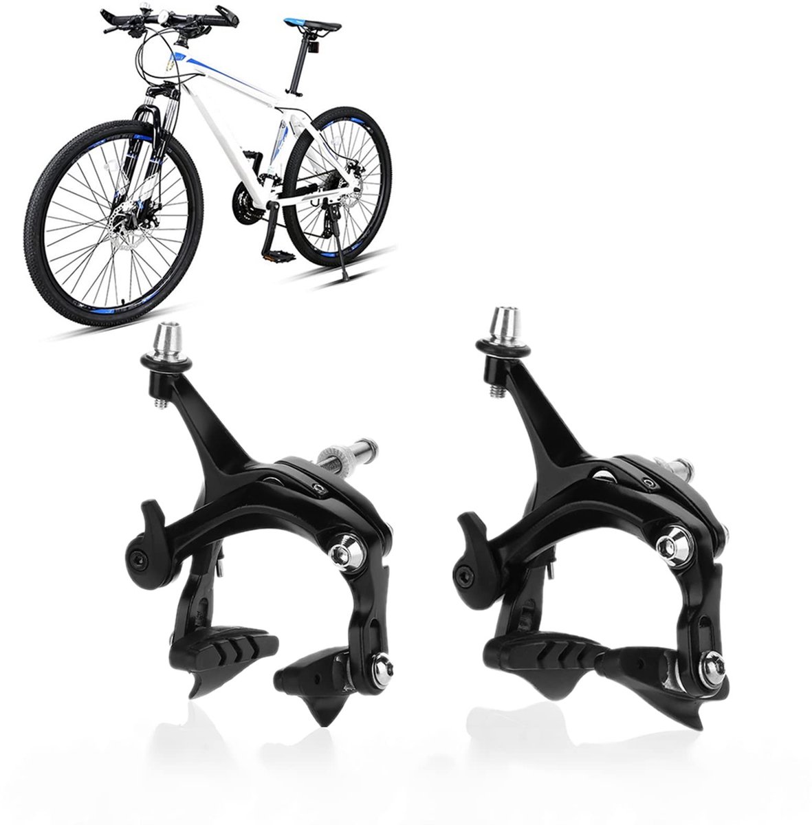 Dailygoods - Dailygoody - Fietsremmen - V-vormige Racefiets Remmen - Dubbel Mechanisch - Veiligheid en Betrouwbaarheid - Reparatieset - Geschikt voor Racefietsen -