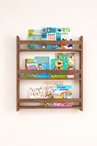 Montessori Boekenkast – Kinderboekenkast - Okkernoot - 74 x 79.5cm