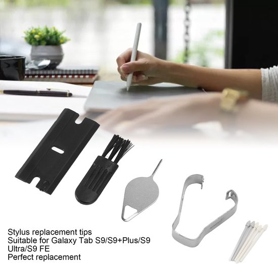 Cosensi- Styluspen Vervanging - Styluspen Tab S9/S9+Plus/S9 Ultra/S9 FE - 20 Vervangende Tips - 4 Sets Gereedschap - Eenvoudige Installatie - ABS Materiaal - Styluspunten — afbeelding 4