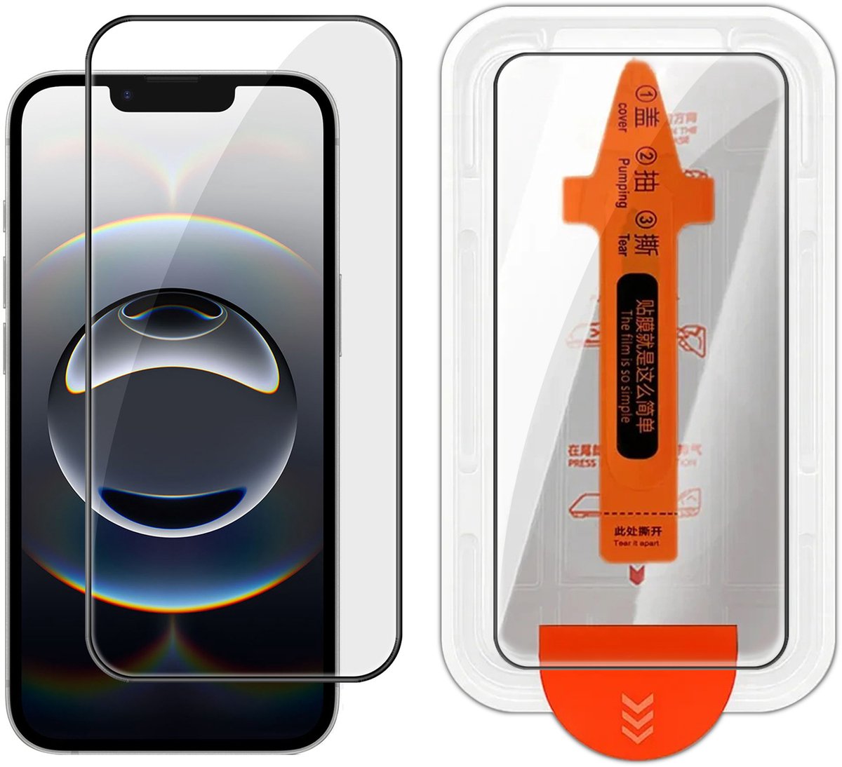 Screenprotector voor iPhone 16e / 17e – Volledig bescherming 9H+ Gehard Glas HD Clear