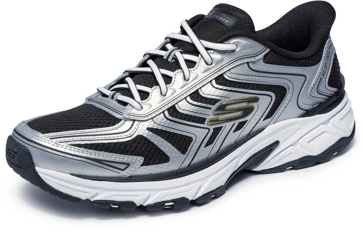Skechers Stamina Sport Slip-On Slbk Silver Black