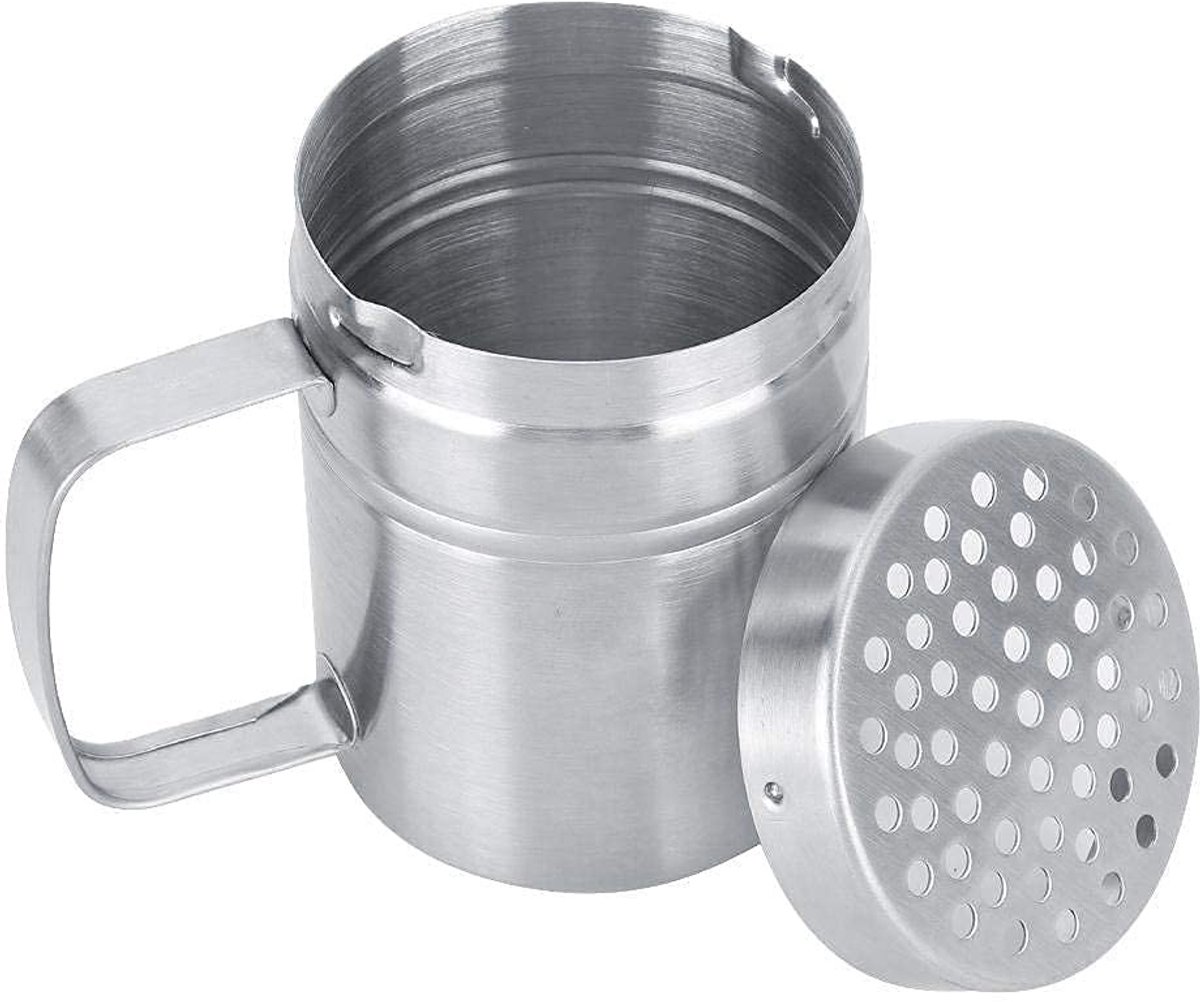 Dailygoods- Zoutstrooier Roestvrij Staal - Peperstrooier - Kruidenpotje - 2,6 x 3,5 cm - Eenvoudig te Reinigen - Geschikt voor Vaatwasser - Shaker