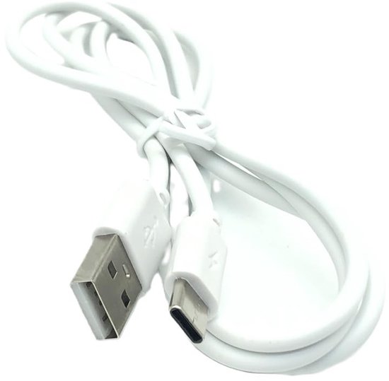 USB-C Laadkabel - Datakabel Externe Schijf - Opladen en Data - USB-A naar USB-C - 1 meter - Wit — afbeelding 2