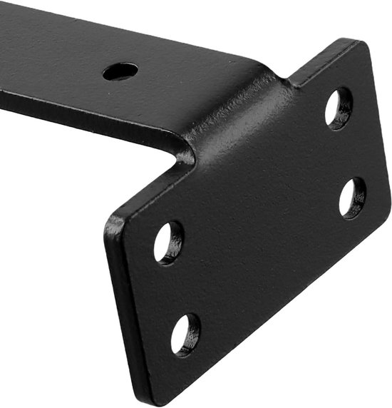 Zwarte Wandbeugels voor Planken - 6 Stuks van 20 cm - Stevige L-vormige Beugels voor Boekenplanken, Keuken en Badkamer Schappen — afbeelding 2